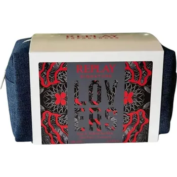 Kosmetická sada Replay Signature Lovers Man Set - EDT 30 ml + kosmetická taštička Dárková sada