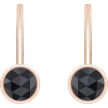 Náušnice Zlaté visací náušnice s černými diamanty Maumo