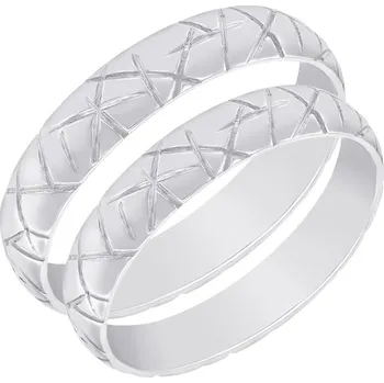 Prsten Snubní prsteny ze zlata s rýhami Atani