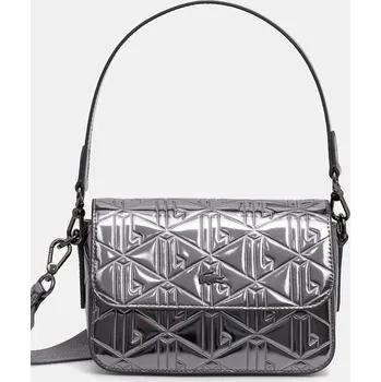 Kabelka Kožená kabelka Lacoste NF5139HN stříbrná SLV, vel. ONE SIZE