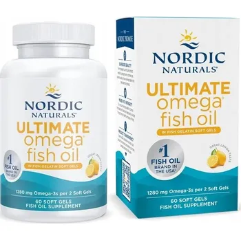 Multikomponentní kapsle, 60 měkkých kapslí z rybí želatiny s citronovou příchutí Nordic Naturals 1280 g, citronová