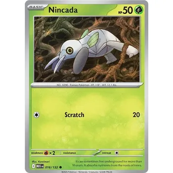 Sběratelská karetní hra Nincada 016/132 - Mega Evolution Typ karty: Reverse Holo