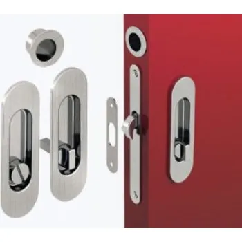 Nábytkové kování Zámek S - LOCK WC s oválnými mušlemi nikl kartáčovaný