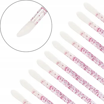 Silikonový aplikátor na oči, rty, obočí a řasy, růžový, 50 Ks