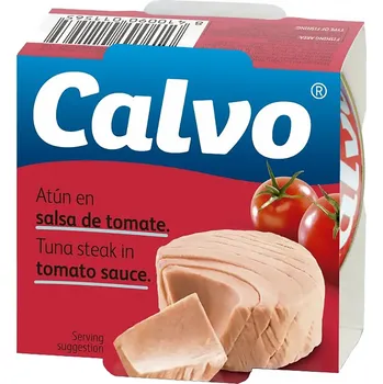 konzervovaná ryba Calvo Tuňák v rajčatové omáčce 80 g
