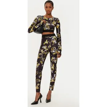 Dámské legíny Versace Jeans Couture Legíny 78HAC101 Černá Slim Fit 38