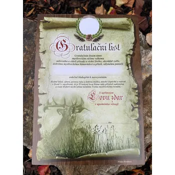 Kancelářský papír GRATULAČNÍ LIST k životnímu jubileu