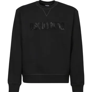 Pánská mikina DSQUARED2 Glowing Logo Black mikina XL Černá