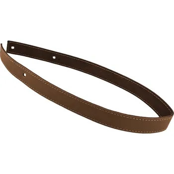 Pro Háčkování Kožený popruh prošívaný 58 cm šířka 2,5 cm tmavě hnědý