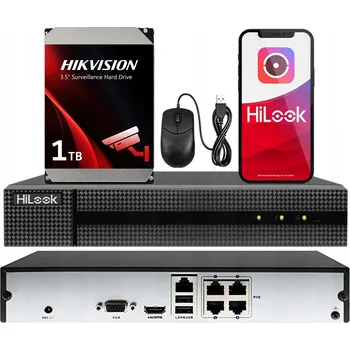 IP kamera IP rekordér pro monitoring, 4 kanály NVR-4CH-4MP/4P s 1TB diskem