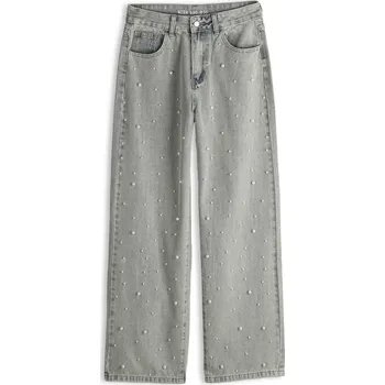 Dámské oblečení GATE Džíny wide leg s perlami 42 625-0480/75