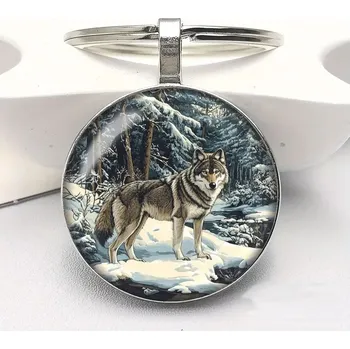 Přívěšek na klíče vlk