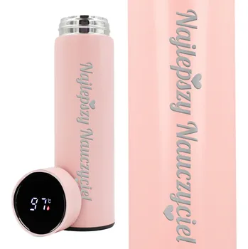 TERMOSKA S DISPLEJEM A GRAVÍROVÁNÍM Fialový NEJLEPŠÍ UČITEL Den Učitelů