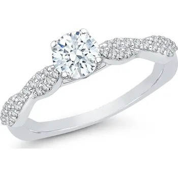 Šperk Proplétaný zásnubní prsten s diamanty Minna