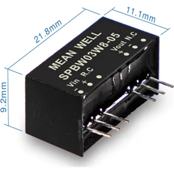 Měnič napětí Mean Well SPBW03W8-12 Měnič DC/DC modulový 3W 12V