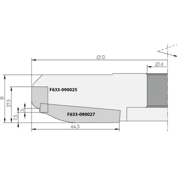 Fréza IGM Profilový nůž pro F633, 59x12x1,5 horní braní