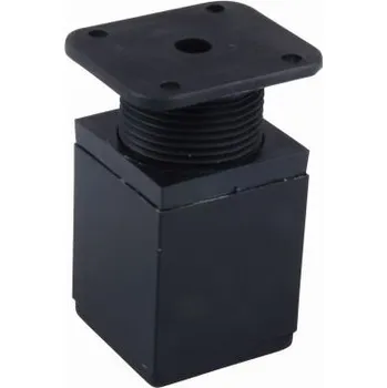 Stolová podnož Soklová nožka NA 02R- 40x 40 mm výška 60mm s regulací černá mat