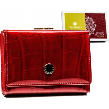 Peterson peněženka z pravé kůže červená - dámská