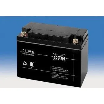 Záložní baterie Baterie - CTM CT 6-20 (6V/20Ah - M5), životnost 5let