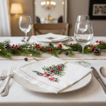 Papírový ubrousek Vánoční dekorativní papírový ubrousek VÁNOČNÍ STROMEČEK 33x33 cm balení 20 ks Balení: 20 ubrousků