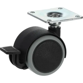 Kolečko průměr 40 mm s plotnou a gumou + brzda