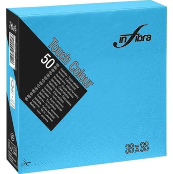 Papírový ubrousek Ubrousky papírové INFIBRA 2vrs. 33x33cm tyrkys 50ks