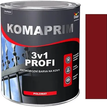 barva na kov Dulux KOMAPRIM PROFI 3v1 červenohnědý 10l