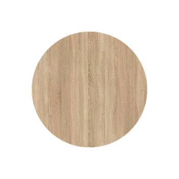 Jednací stůl Dub Bardolino přírodní, průměr 80 cm, tloušťka 36 mm