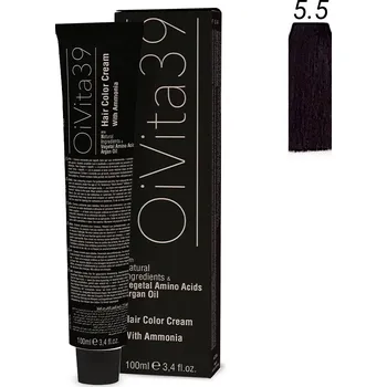 Barva na vlasy OiVita39 Hair Color Cream with Ammonia 5.5 - Profesionální krémová barva na vlasy s amoniakem 100 ml
