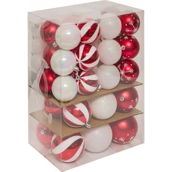 Vánoční dekorace NEROZBIJÍCÍ SE VÁNOČNÍ VÁNOČNÍ BAŇKY 60 KUSŮ V RŮZNÝCH VELIKOSTECH A DESIGNECH