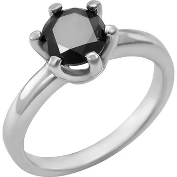 Prsten Mystický zásnubní prsten s 1ct černým diamantem Mukti