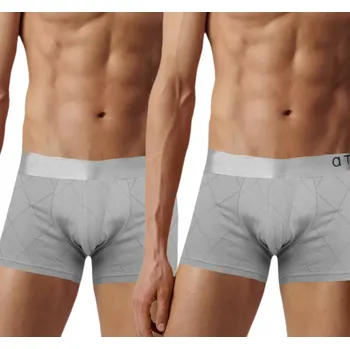 Pánské boxerky ATLANTIC slipy z prémiové bavlny, 2-balení MH-808 M šedé