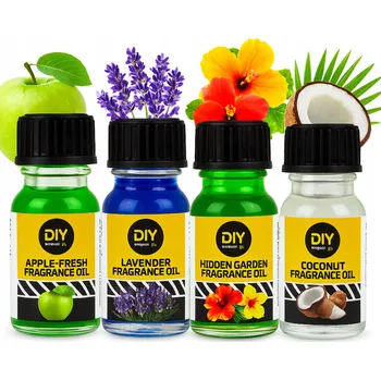 Vonný olej Ancient Wisdom Levandule Jablko Zahrada Kokos oleje do zvlhčovače 10 ml 4 ks