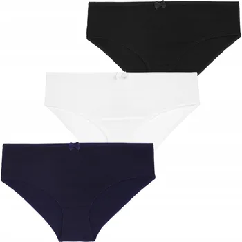 Kalhotky DÁMSKÉ KALHOTKY KALHOTKY BAVLNĚNÉ HLADKÉ MORAJ XL x3