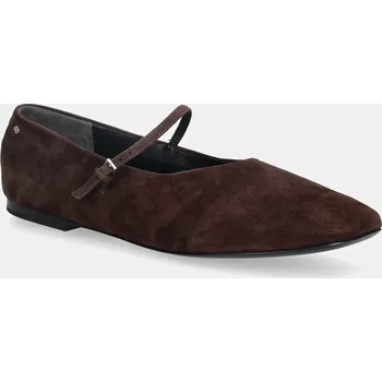 Dámské baleríny Semišové baleríny Tory Burch Mary Jane Ballet hnědá barva, 166106.200 89X, EUR 37