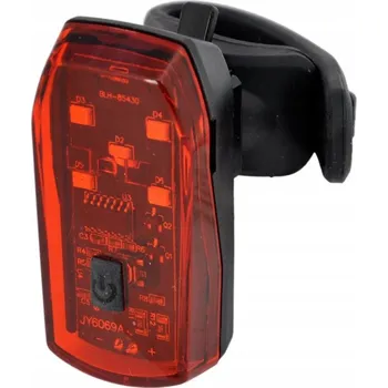 Cyklosvítilna X-LIGHT ZADNÍ SVĚTLO na BATERIE 5x0,5W SUPER LED JY-6069A ZADNÍ SILNÉ S ČIDLEM