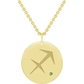 Přívěsek Zlatý přívěsek se znamením a olivínem Střelec