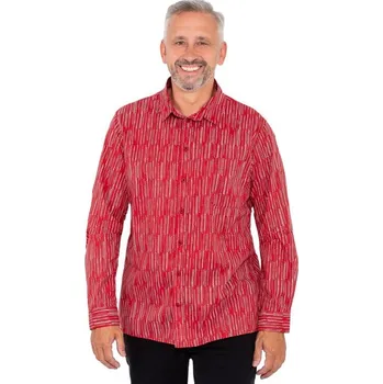 Pánská košile Pánská bavlněná košile HELKEN Červená XXXL