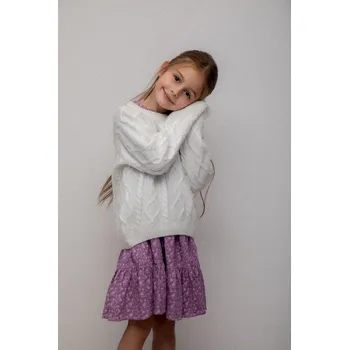 Dívčí svetr Dětský svetr s příměsí vlny Coccodrillo ZC5172101WGK béžová 01X, vel. 122