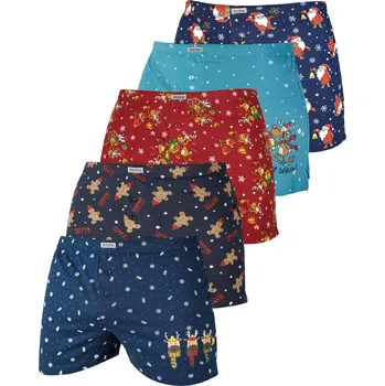 Trenýrky Andrie Pánský vánoční balíček - trenýrky Velikost: 46/48 (M) - 5 pack