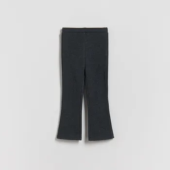 Dívčí kalhoty Reserved - Zateplené kalhoty flare - tmavě šedá - 883FF-90M - 883FF-90M-80