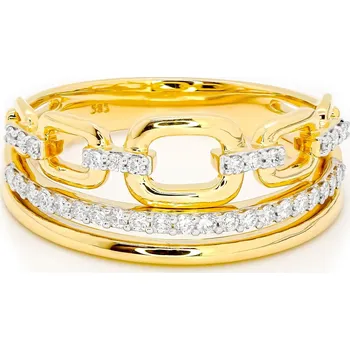 Prsten Prsten ze žlutého zlata s diamanty ZR78Y