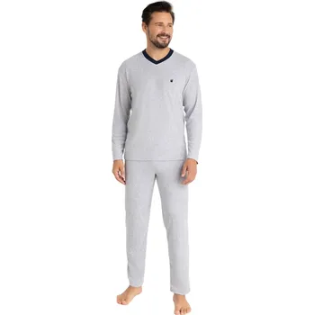 Pánské pyžamo Pánské pyžamo REGINA 489 MELANGE FROTTE XL 0