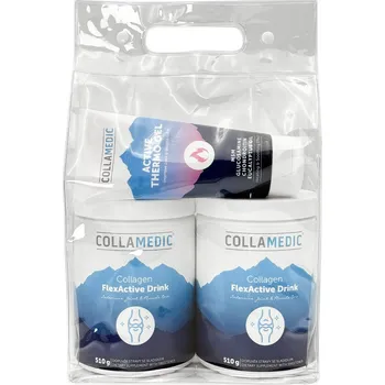 Léky na klouby a kosti COLLAMEDIC AKČNÍ SADA – 2x FlexActive drink na klouby a hřejivý gel v ceně