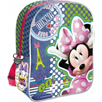 Dětský batoh Jednokomorový předškolní Batoh Minnie Mouse Starpak pro dívky, červená, modrá, vícebarevný