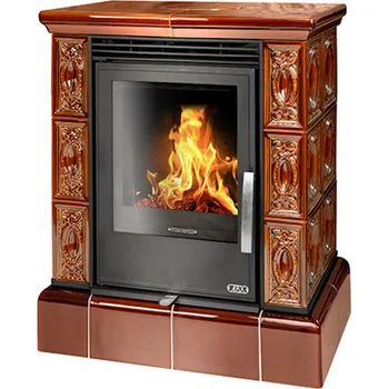 ABX Kamna kachlová Helvetia KP I, hnědá, kachlový sokl, 7kW