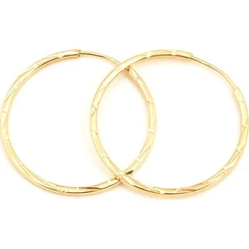 Náušnice Dámské náušnice kruhy ze žlutého zlata 29 mm NA1626F + DÁREK ZDARMA