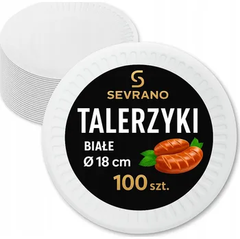 Jednorázové nádobí Papírové talířky Fs Opakowania 18 cm bílé 100 kusů