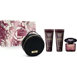 Versace Crystal Noir Set - EDP 90 ml + sprchový gel 100 ml + tělové mléko 100 ml + kosmetická kabelka Dárková sada
