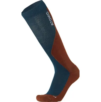 Pánské termo ponožky Atomic Performance Ski Sock AL5131830 - deep ocean/burnt henna 35-38